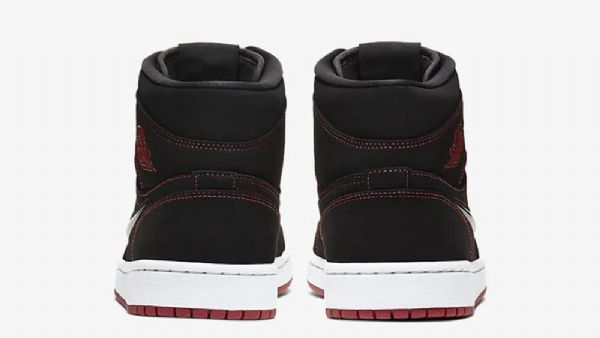 Nike Air Jordan 1 Mid Tops Come Fly With Me Sko Dame Svarte
