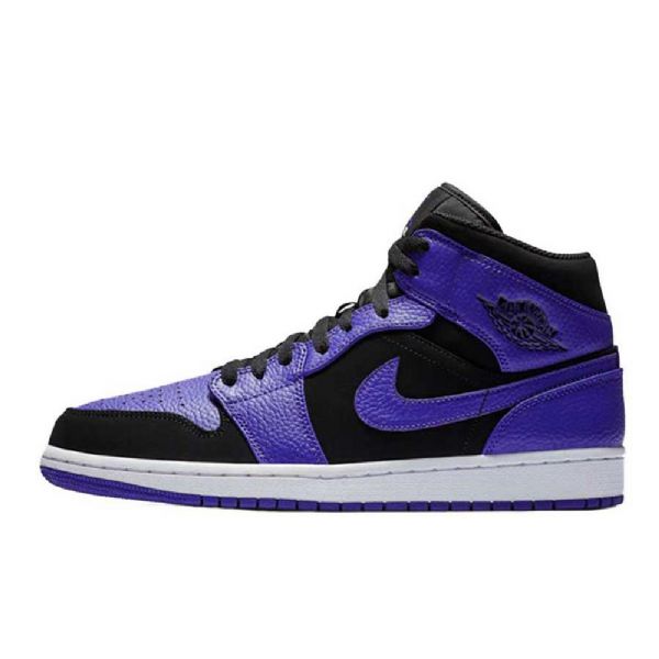 Nike Air Jordan 1 Mid Tops Concord Sko Herre Lilla Svarte