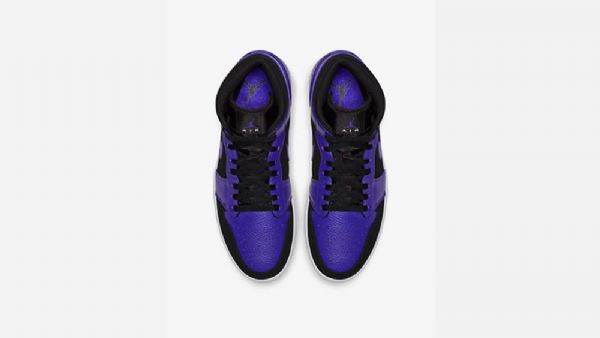 Nike Air Jordan 1 Mid Tops Concord Sko Herre Lilla Svarte