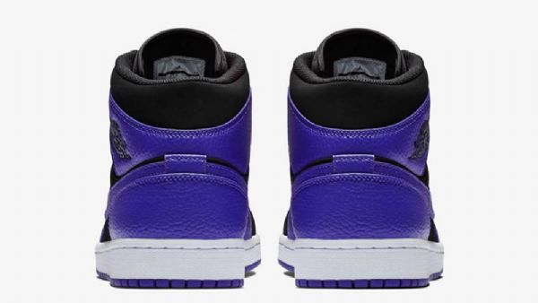 Nike Air Jordan 1 Mid Tops Concord Sko Herre Lilla Svarte