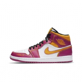 Nike Air Jordan 1 Mid Tops Dia De Muertos (day Of The Dead) Sko Herre Lilla Hvite