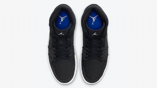 Nike Air Jordan 1 Mid Tops Foam Sko Herre Svarte