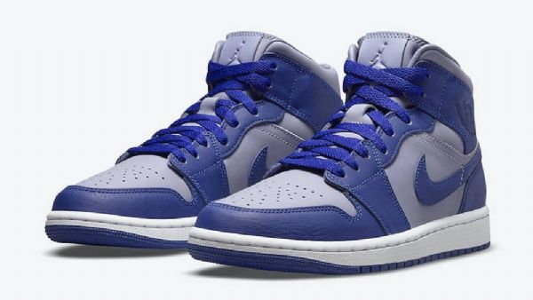 Nike Air Jordan 1 Mid Tops Georgetown Sko Herre Marineblå
