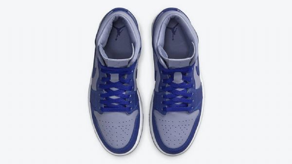 Nike Air Jordan 1 Mid Tops Georgetown Sko Herre Marineblå