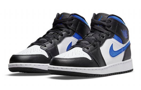 Nike Air Jordan 1 Mid Tops Gs Basketsko Herre Blå