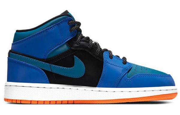 Nike Air Jordan 1 Mid Tops Gs Basketsko Herre Blå