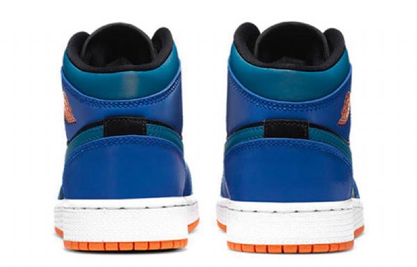 Nike Air Jordan 1 Mid Tops Gs Basketsko Herre Blå