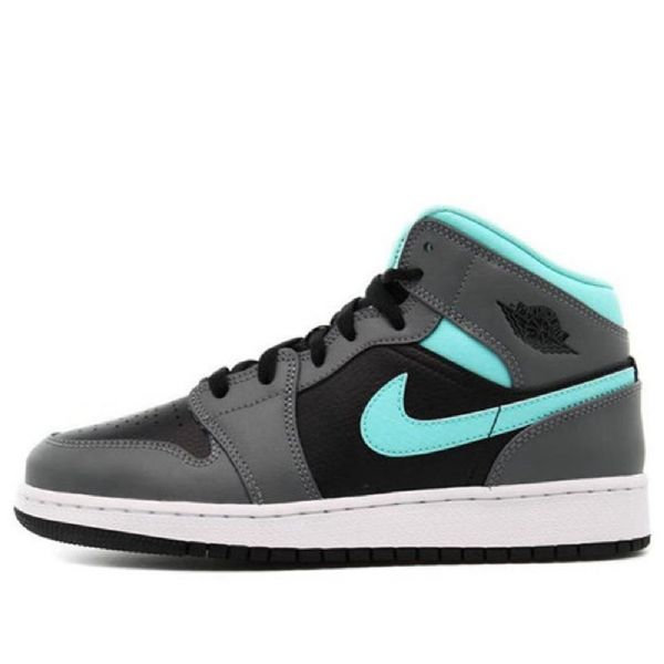 Nike Air Jordan 1 Mid Tops Gs Basketsko Herre Grå