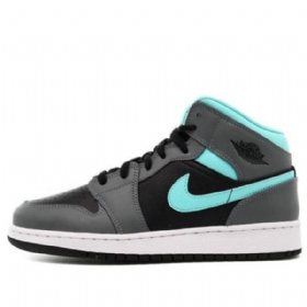 Nike Air Jordan 1 Mid Tops Gs Basketsko Herre Grå