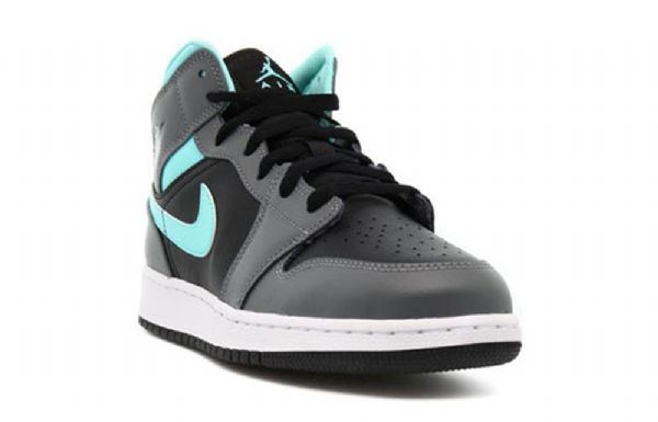 Nike Air Jordan 1 Mid Tops Gs Basketsko Herre Grå