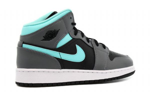 Nike Air Jordan 1 Mid Tops Gs Basketsko Herre Grå