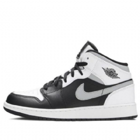 Nike Air Jordan 1 Mid Tops Gs Basketsko Herre Hvite