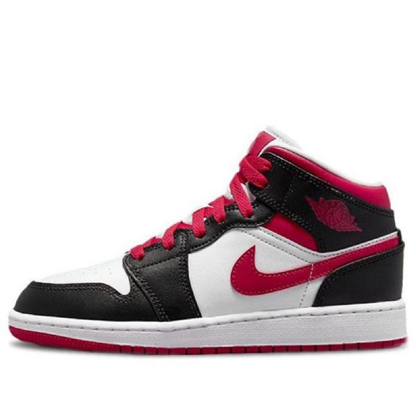 Nike Air Jordan 1 Mid Tops Gs Basketsko Herre Hvite