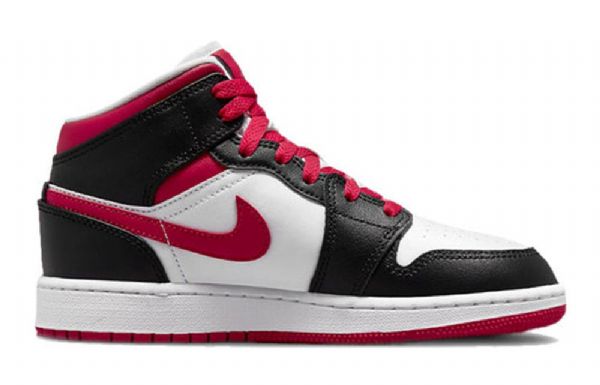 Nike Air Jordan 1 Mid Tops Gs Basketsko Herre Hvite