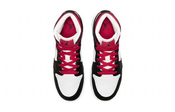 Nike Air Jordan 1 Mid Tops Gs Basketsko Herre Hvite