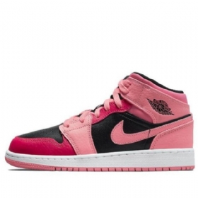 Nike Air Jordan 1 Mid Tops Gs Basketsko Herre Korall