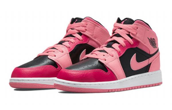 Nike Air Jordan 1 Mid Tops Gs Basketsko Herre Korall
