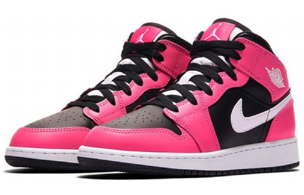 Nike Air Jordan 1 Mid Tops Gs Basketsko Herre Pinksicle