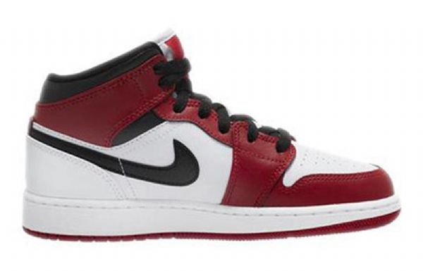 Nike Air Jordan 1 Mid Tops Gs Basketsko Herre Rød Hvite