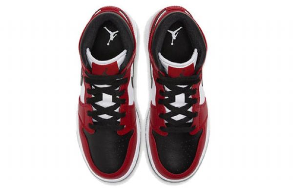 Nike Air Jordan 1 Mid Tops Gs Basketsko Herre Svarte