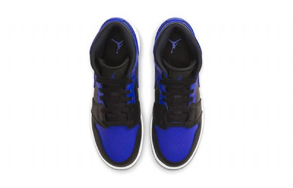 Nike Air Jordan 1 Mid Tops Gs Basketsko Herre Svarte Blå