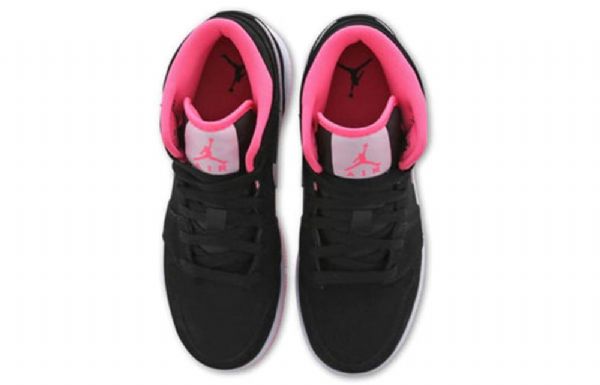 Nike Air Jordan 1 Mid Tops Gs Basketsko Herre Svarte Rosa