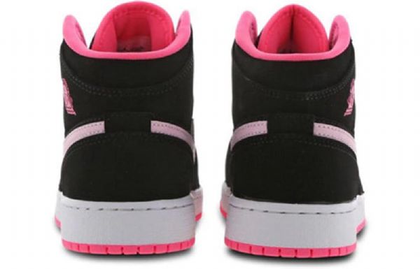 Nike Air Jordan 1 Mid Tops Gs Basketsko Herre Svarte Rosa