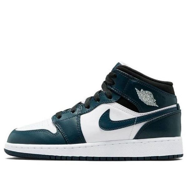 Nike Air Jordan 1 Mid Tops Gs Retro Basketball Shoes Herre Marineblå