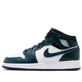Nike Air Jordan 1 Mid Tops Gs Retro Basketball Shoes Herre Marineblå