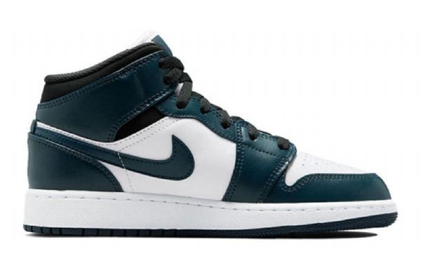 Nike Air Jordan 1 Mid Tops Gs Retro Basketball Shoes Herre Marineblå