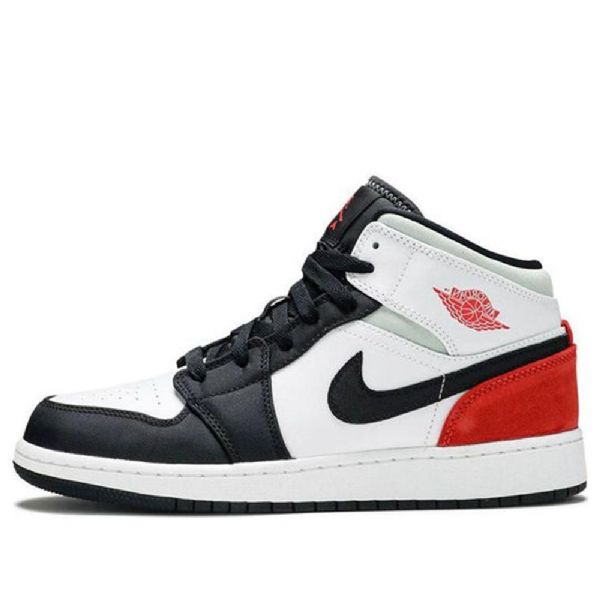 Nike Air Jordan 1 Mid Tops Gs Retro Basketball Shoes Herre Rød Mint