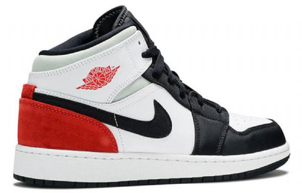 Nike Air Jordan 1 Mid Tops Gs Retro Basketball Shoes Herre Rød Mint