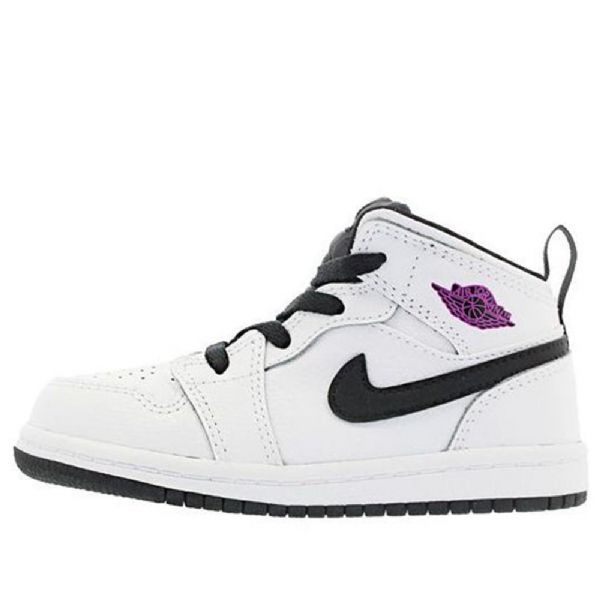 Nike Air Jordan 1 Mid Tops Gt Retro Basketball Shoes Barn Hvite Fuchsia