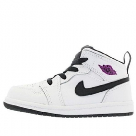 Nike Air Jordan 1 Mid Tops Gt Retro Basketball Shoes Barn Hvite Fuchsia