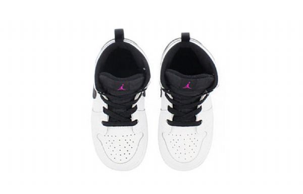 Nike Air Jordan 1 Mid Tops Gt Retro Basketball Shoes Barn Hvite Fuchsia