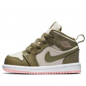 Nike Air Jordan 1 Mid Tops Gt Sko Barn Korall