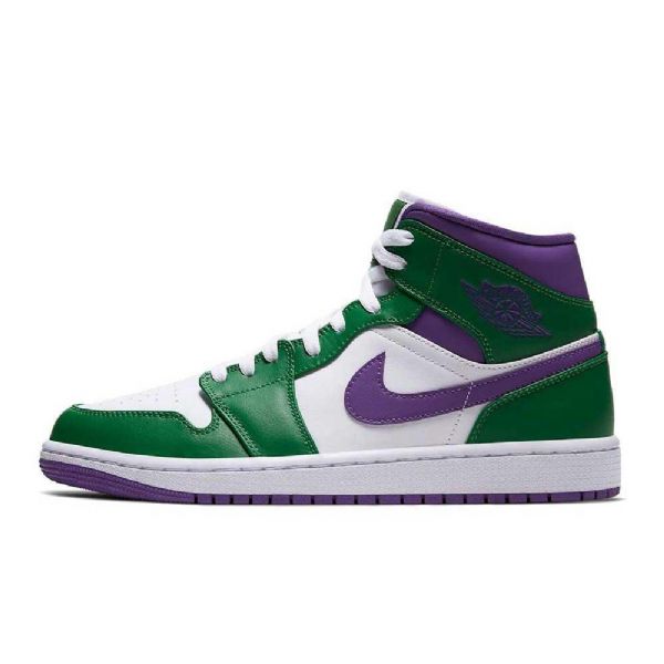 Nike Air Jordan 1 Mid Tops Hulk Sko Herre Grønn Lilla