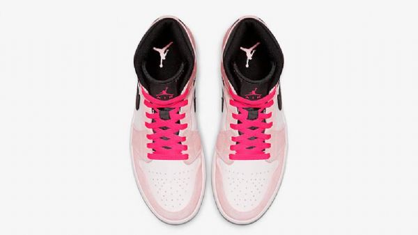 Nike Air Jordan 1 Mid Tops Hyper Sko Dame Rosa