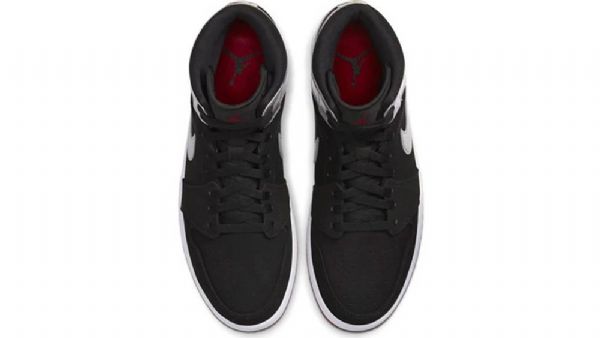 Nike Air Jordan 1 Mid Tops Johnny Kilroy Sko Herre Svarte Sølv