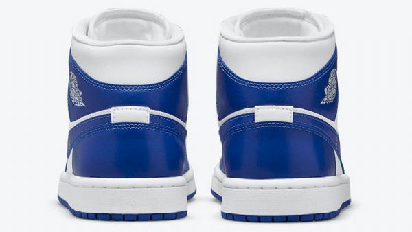 Nike Air Jordan 1 Mid Tops Kentucky Sko Herre Blå Hvite