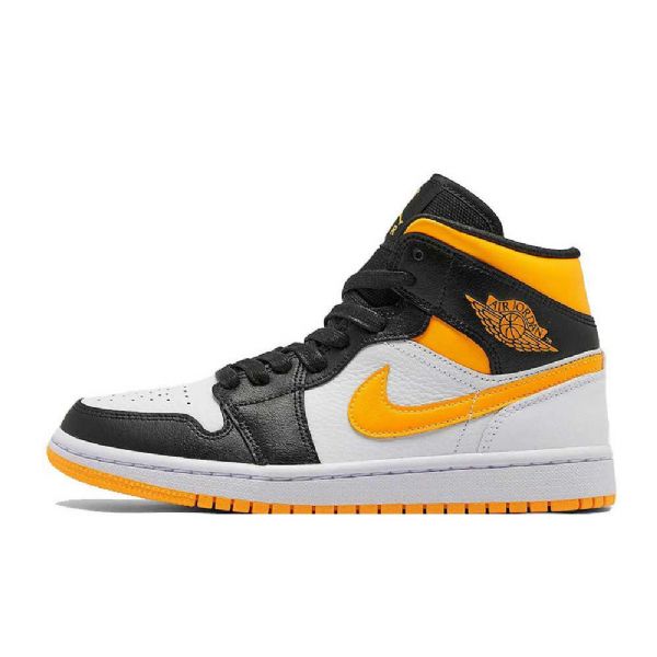 Nike Air Jordan 1 Mid Tops Laser Sko Dame Oransje