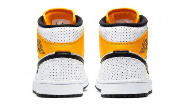 Nike Air Jordan 1 Mid Tops Laser Sko Herre Oransje