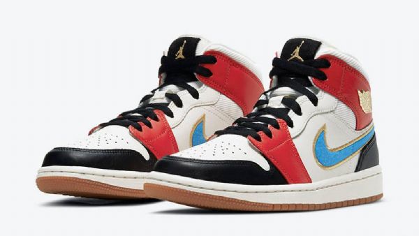Nike Air Jordan 1 Mid Tops Let(her)man Sko Herre Multicolor