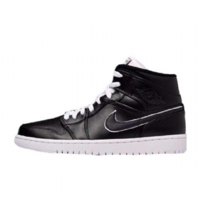 Nike Air Jordan 1 Mid Tops Maybe Sko Herre Svarte