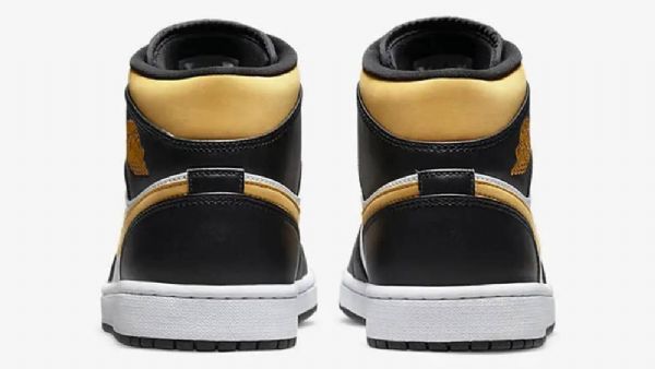 Nike Air Jordan 1 Mid Tops Pollen Sko Dame Svarte Hvite Brune