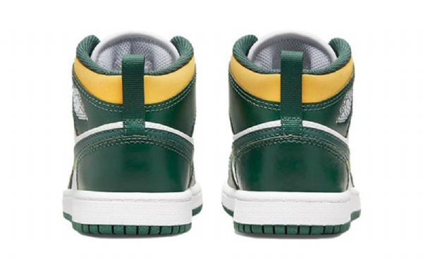 Nike Air Jordan 1 Mid Tops Ps Retro Basketball Shoes Herre Grønn Svarte