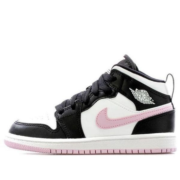Nike Air Jordan 1 Mid Tops Ps Retro Basketball Shoes Herre Hvite Lyse Rosa
