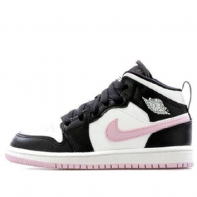 Nike Air Jordan 1 Mid Tops Ps Retro Basketball Shoes Herre Hvite Lyse Rosa