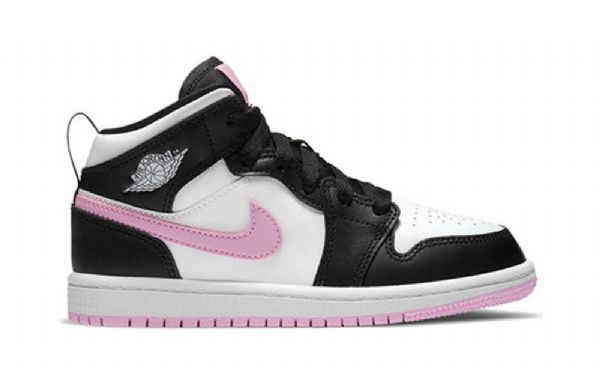 Nike Air Jordan 1 Mid Tops Ps Retro Basketball Shoes Herre Hvite Lyse Rosa