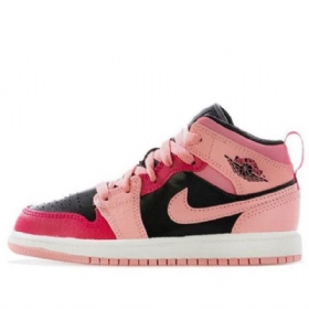 Nike Air Jordan 1 Mid Tops Ps Retro Basketball Shoes Herre Korall